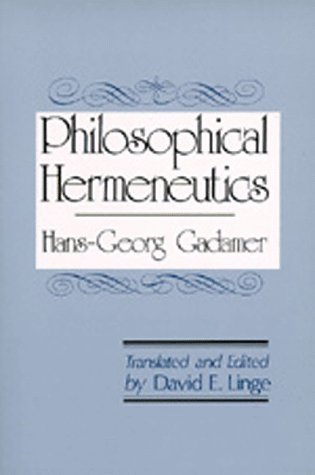 Philosophical Hermeneutics book cover