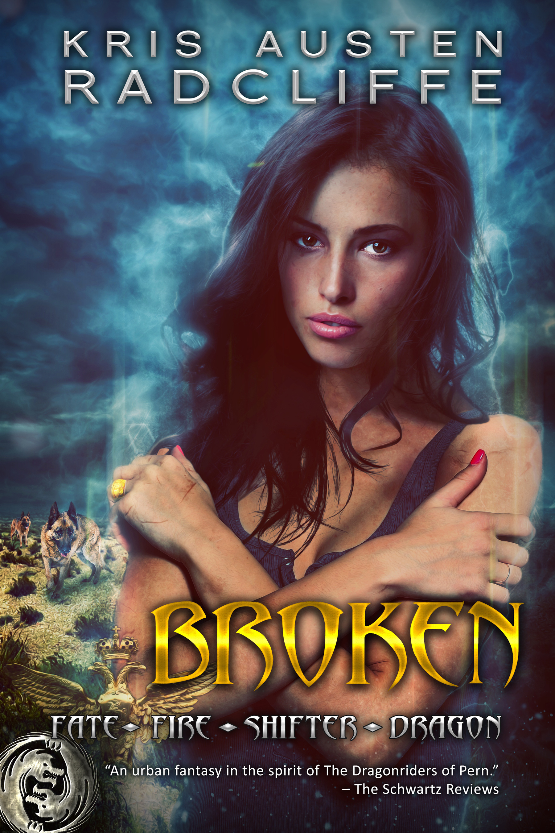 Broken book cover