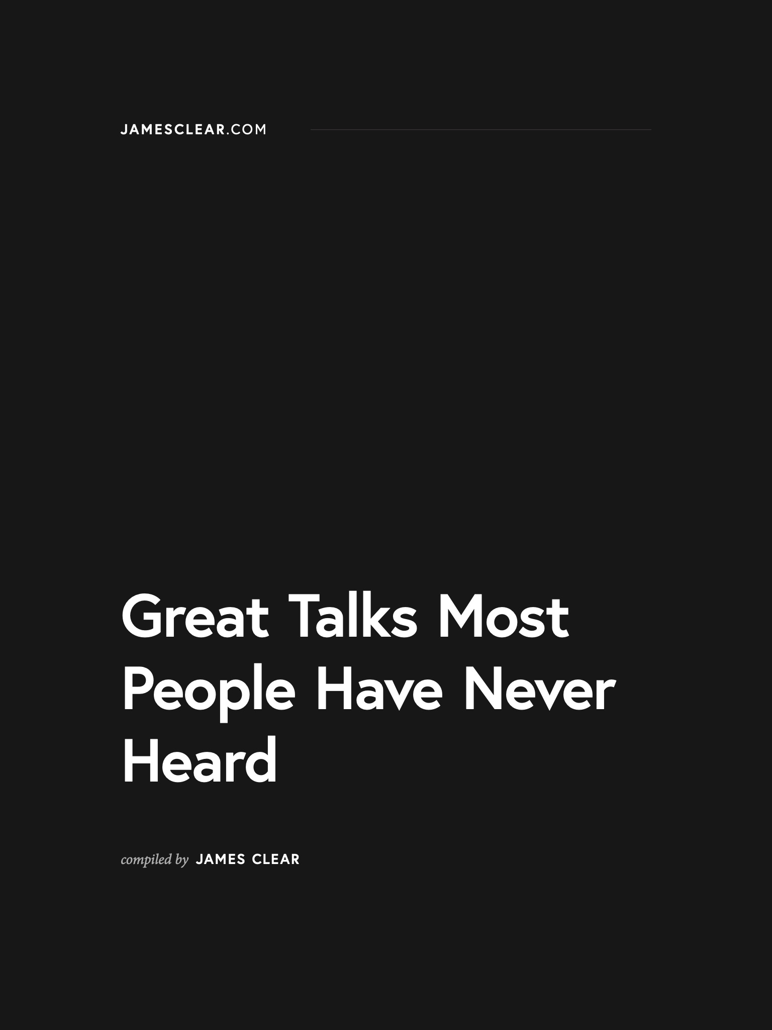 Great Talks Most People Have Never Heard book cover