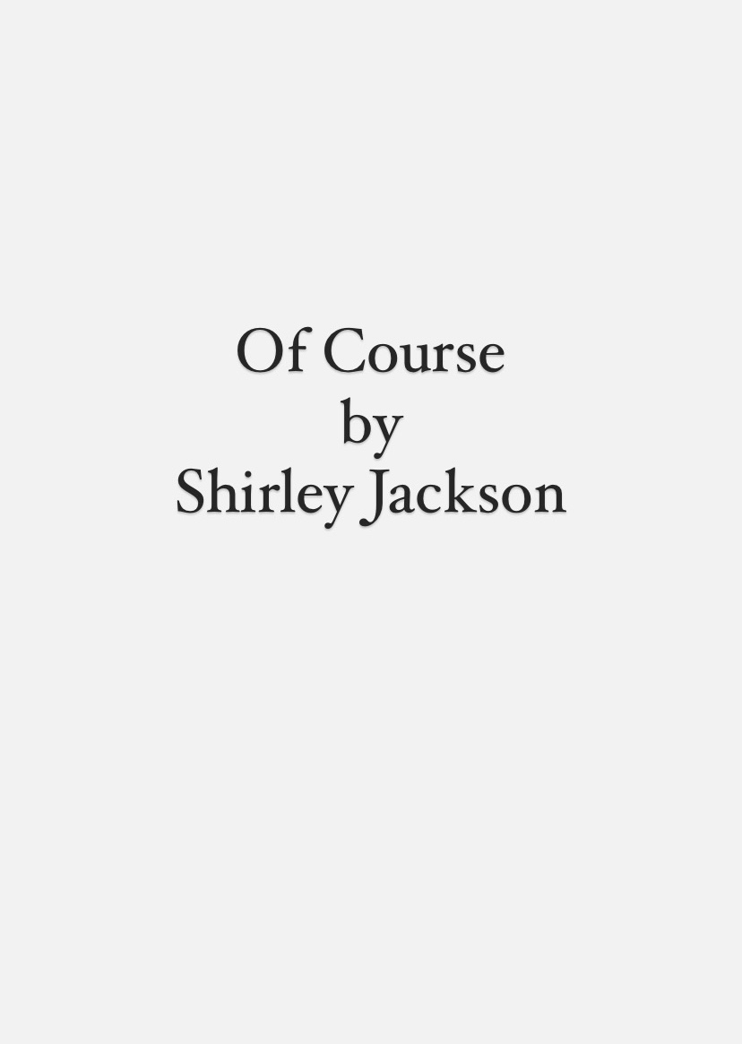 Of Course book cover