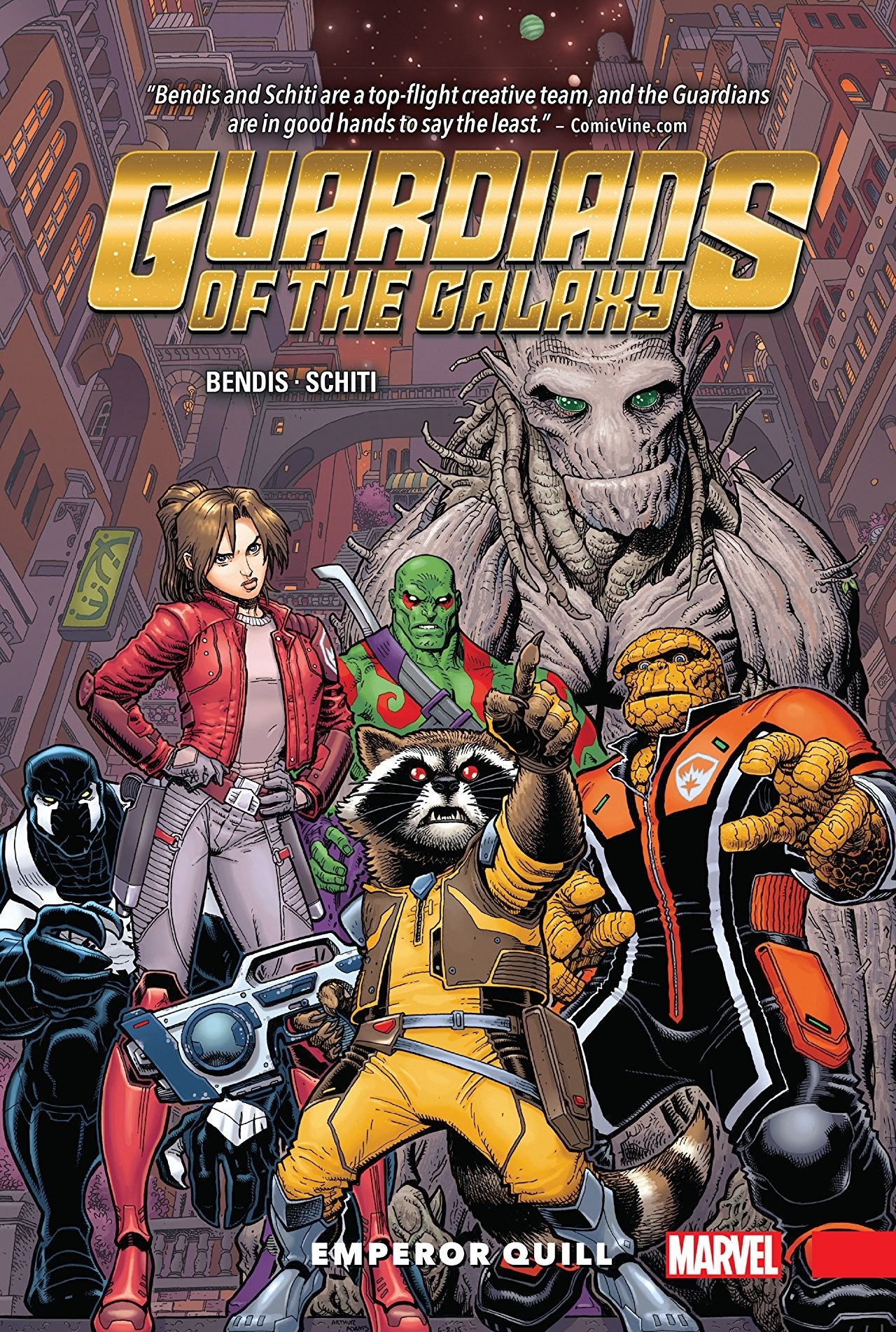 Guardianes de la Galaxia de Brian M. Bendis book cover 3