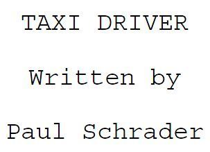 Taxi Driver [Screenplay] book cover