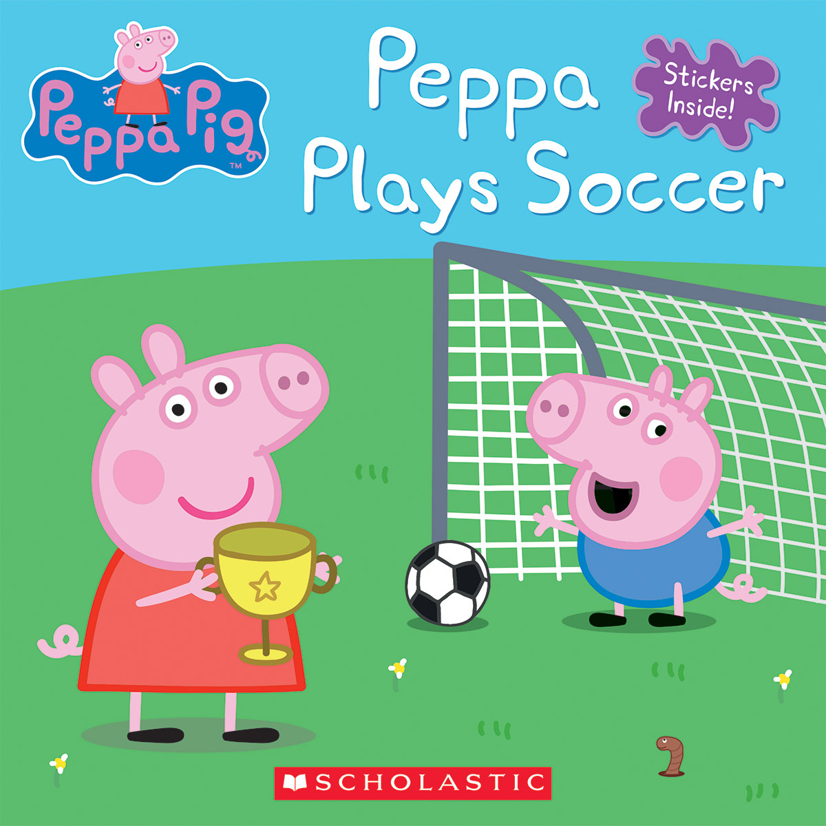 Peppa Plays Soccer book cover