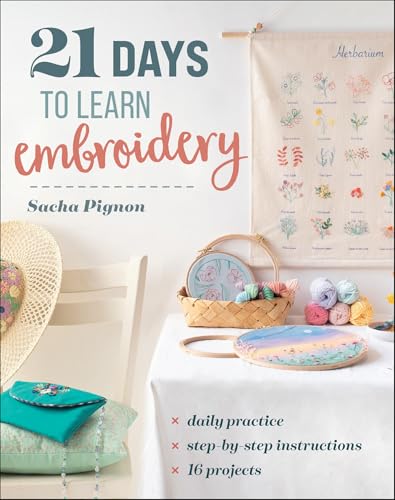 21 Days to Learn Embroidery book cover