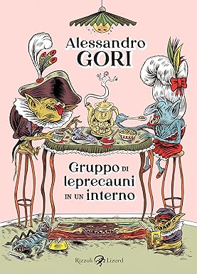 Gruppo di leprecauni in un interno book cover