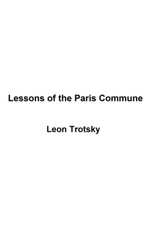 Lessons of the Paris Commune book cover