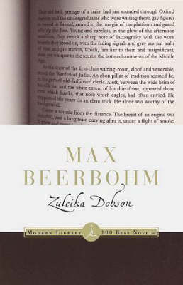 Zuleika Dobson book cover