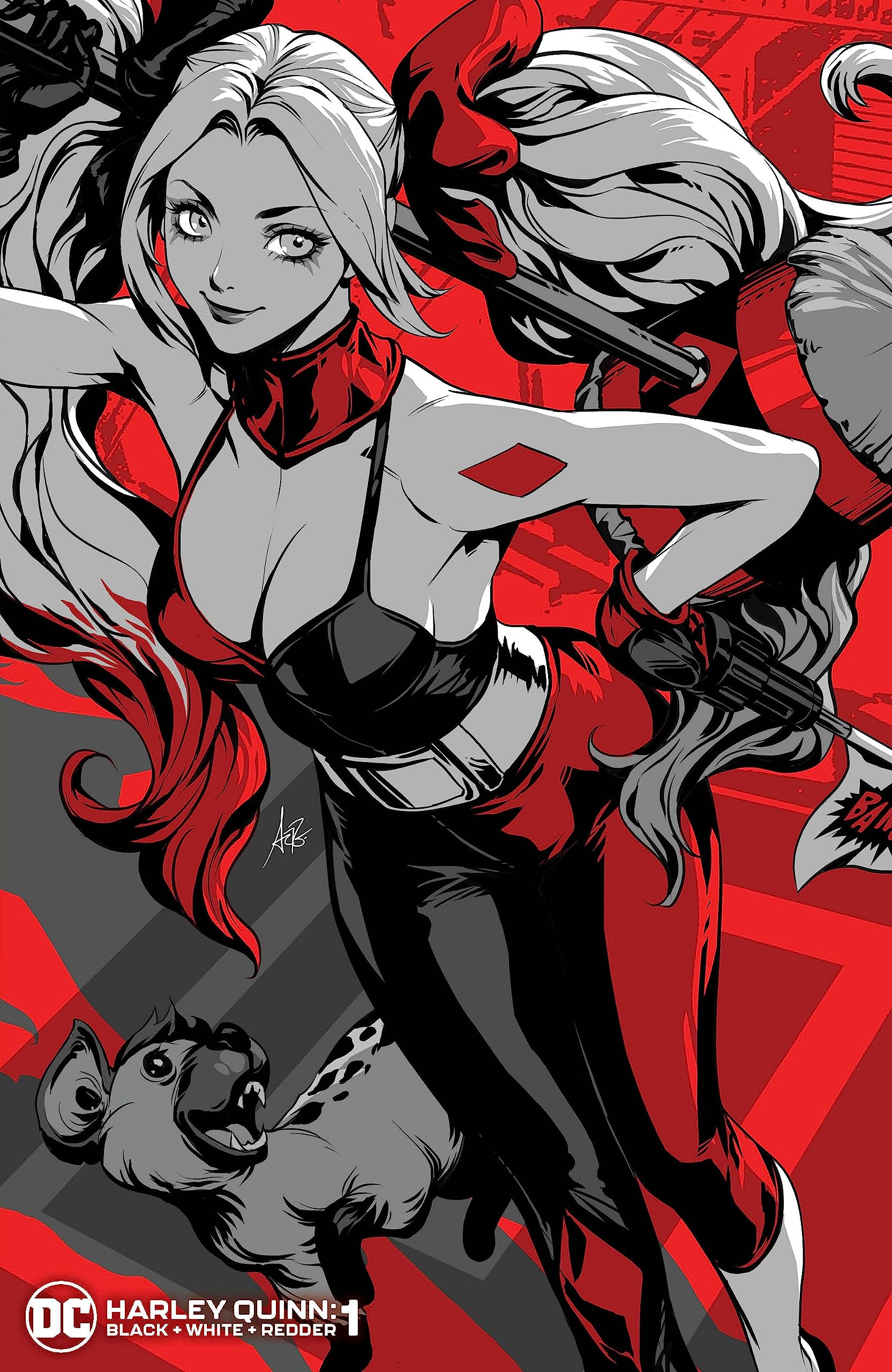 HARLEY QUINN BLACK WHITE REDDER #1 (OF 6) CVR B STANLEY ARTGERM LAU VAR book cover