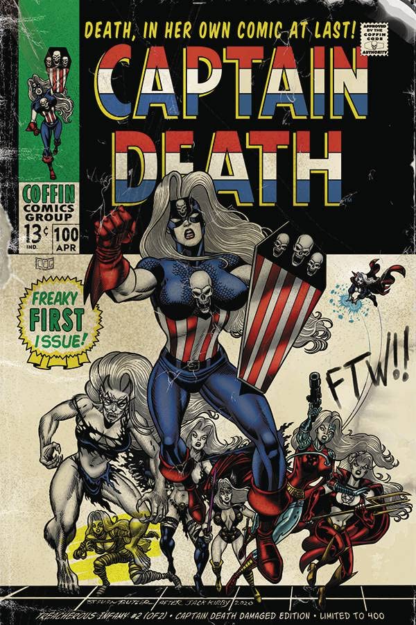 Lady Death Treacherous Infamy #2 Captain Death Damaged Edition book cover