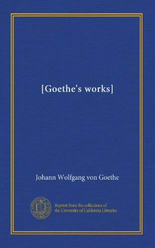 Goethe's works book cover