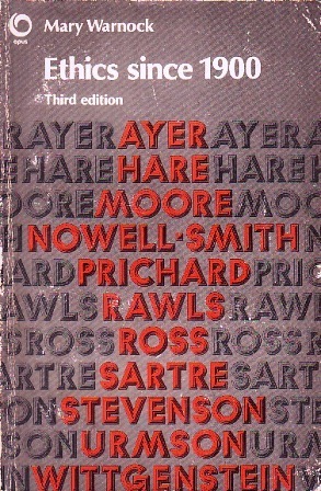 Ethics since 1900 book cover