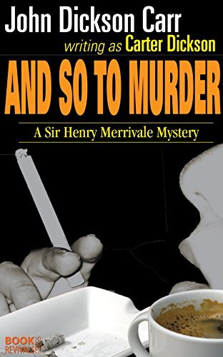 And so to Murder book cover