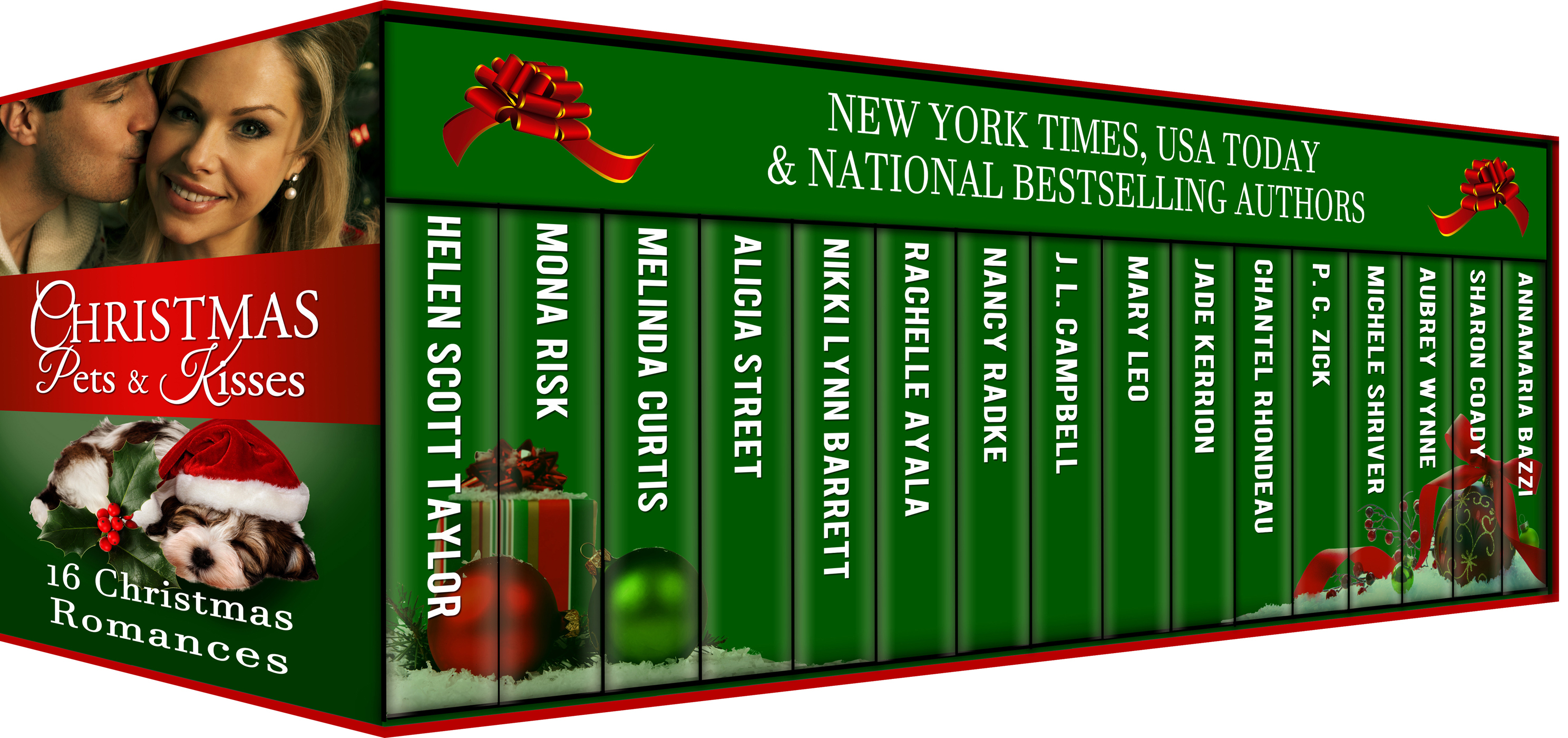 Christmas Pets and Kisses book cover 1