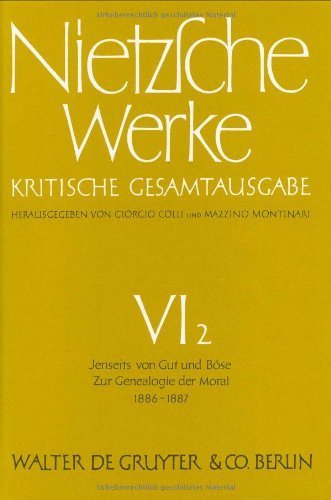 Jenseits Von Gut Und B?se. Zur Genealogie Der Moral 1886-1887 (German Edition) by Friedrich Wilhelm Nietzsche book cover