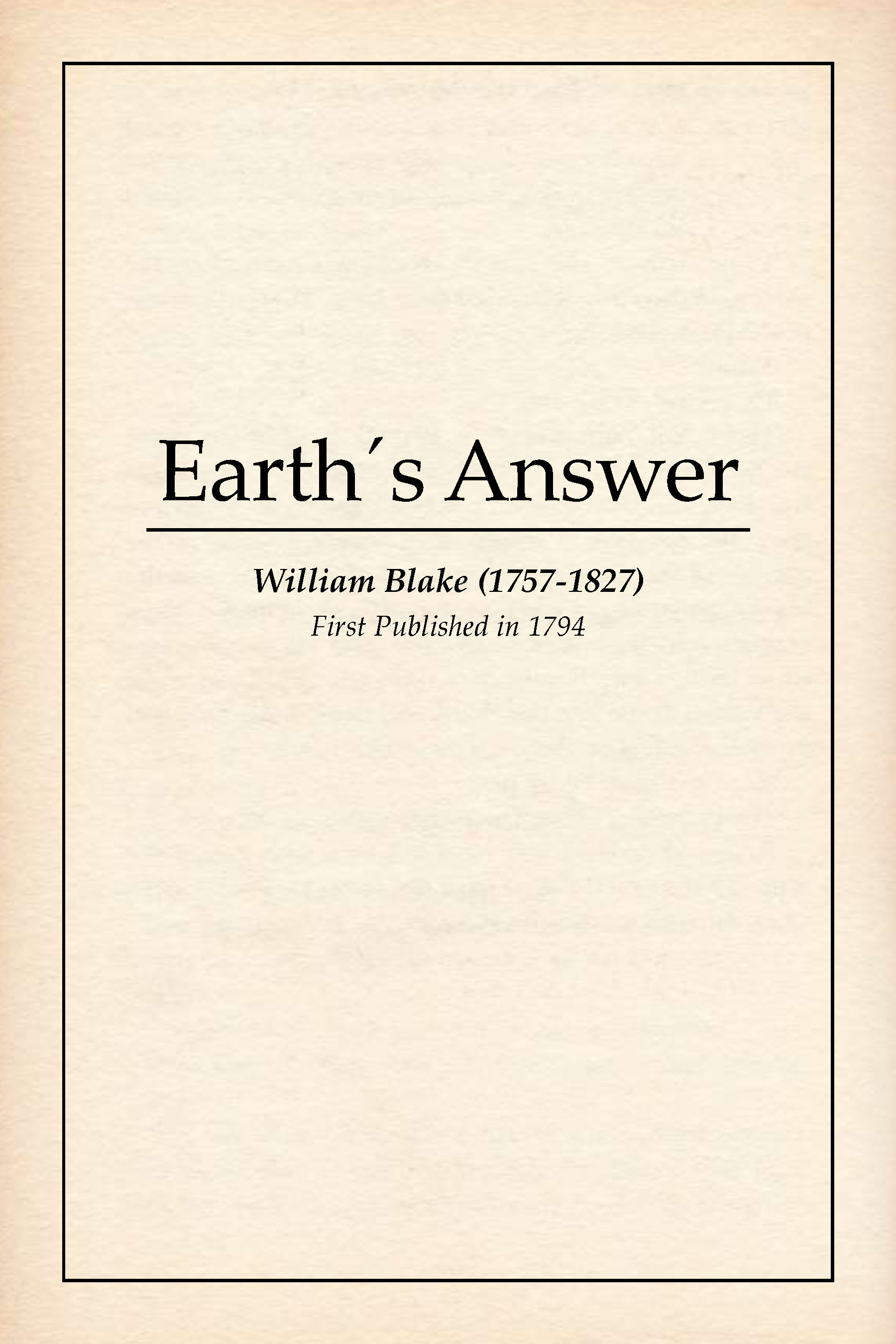 Earth's Answer book cover