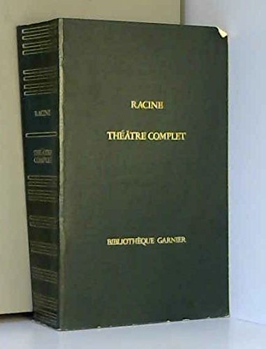 Théâtre complet (Classiques Garnier) book cover
