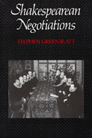 Shakespearean Negotiations book cover