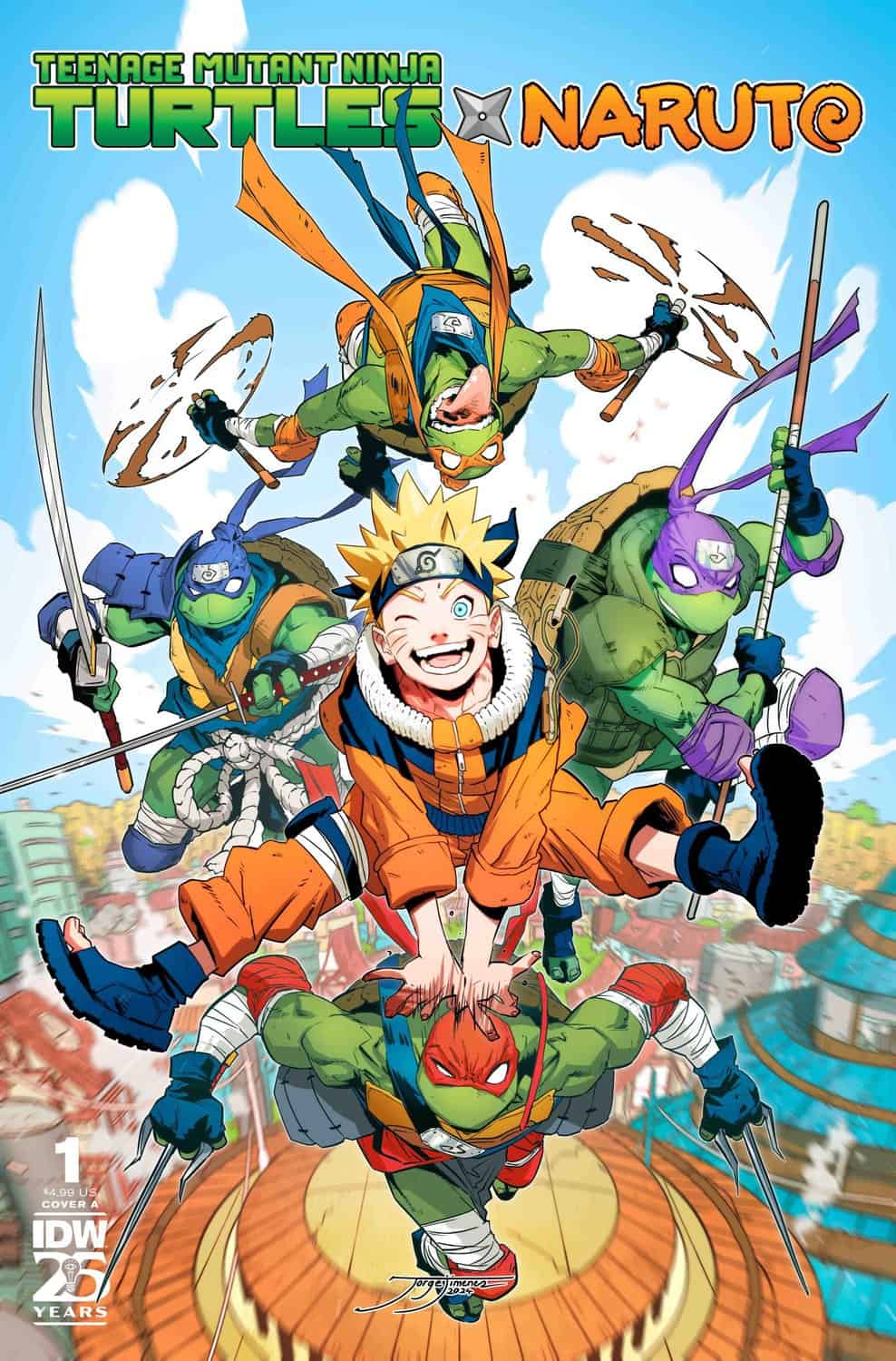 Teenage Mutant Ninja Turtles x Naruto book cover 1